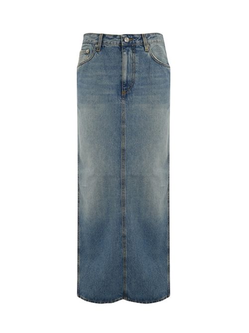 Gonna longuette Split in denim vintage wash Roy Roger's | RND90153D6902876C0999